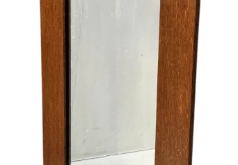 Arts & Crafts Wall Mirror with Hand-Carved Frogs by Kobus de Graaff, 1900s